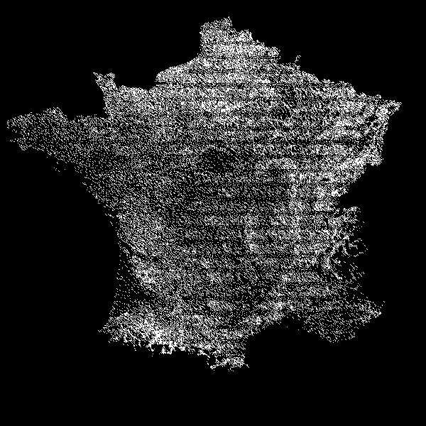 Illustration de la carte des communes de France métropolitaine