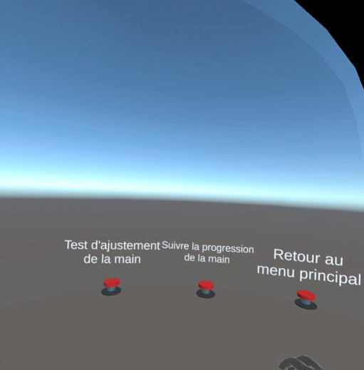 Capture d'écran du test d'ajustement automatique des capacités du patient.